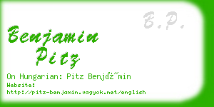 benjamin pitz business card